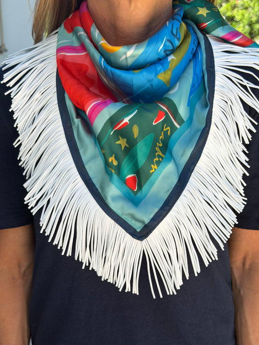The Sicily Suede Fringe Scarf