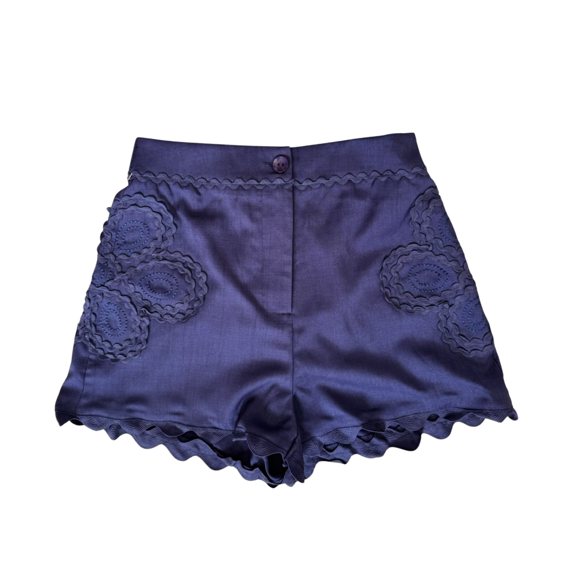 The Navy Scalloped Short