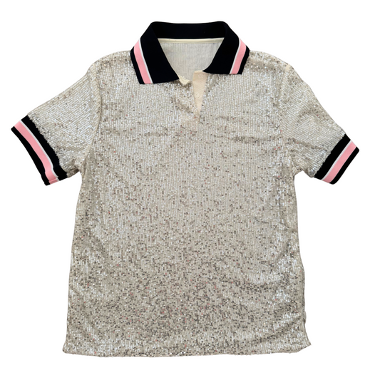 The Sequin Polo - SIlver