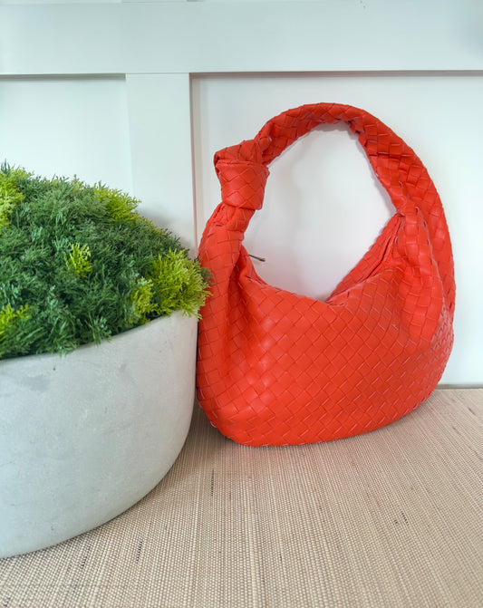 The Scarlet Woven Bag