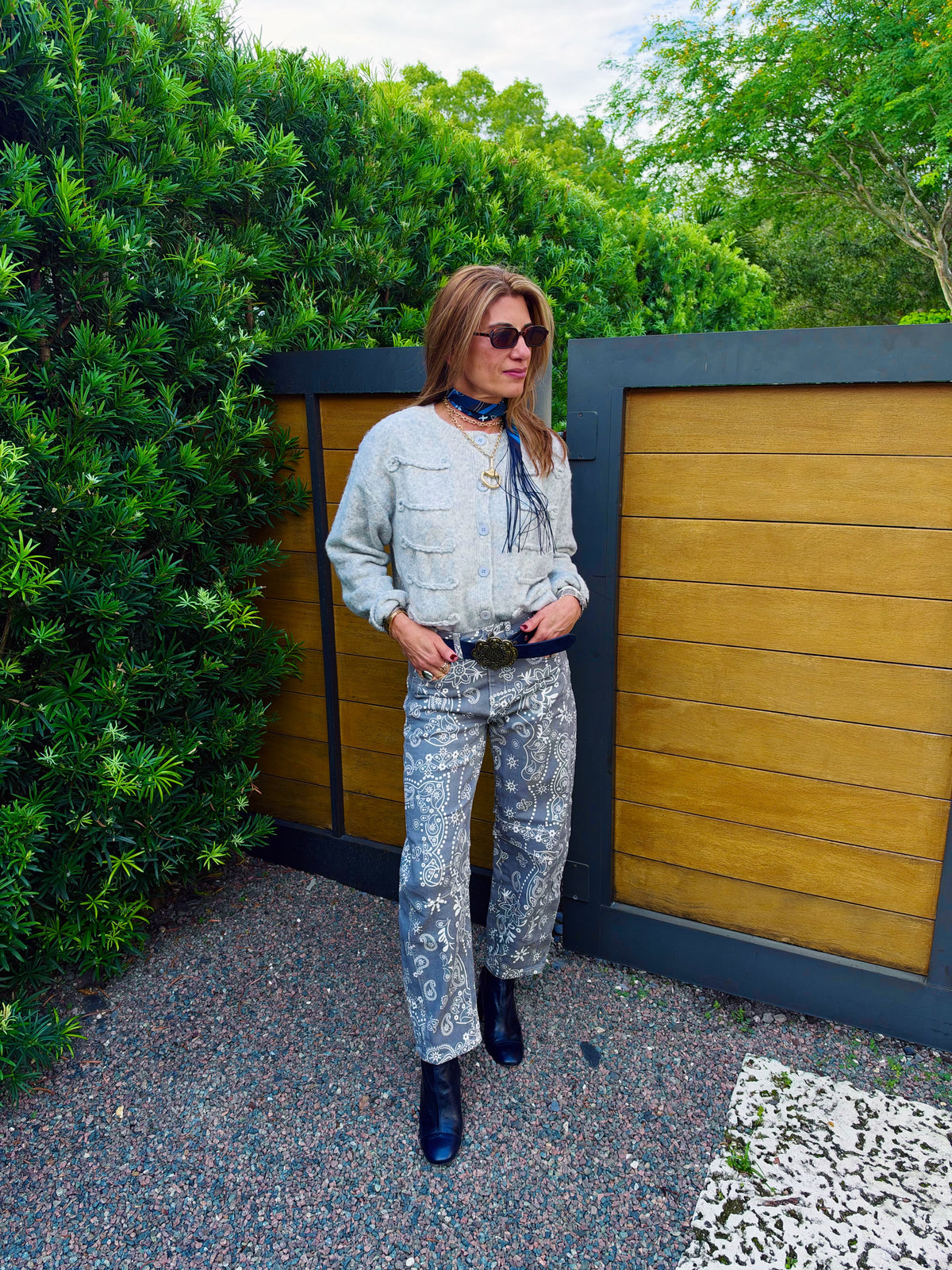 The Stone Grey Bandanna Jean