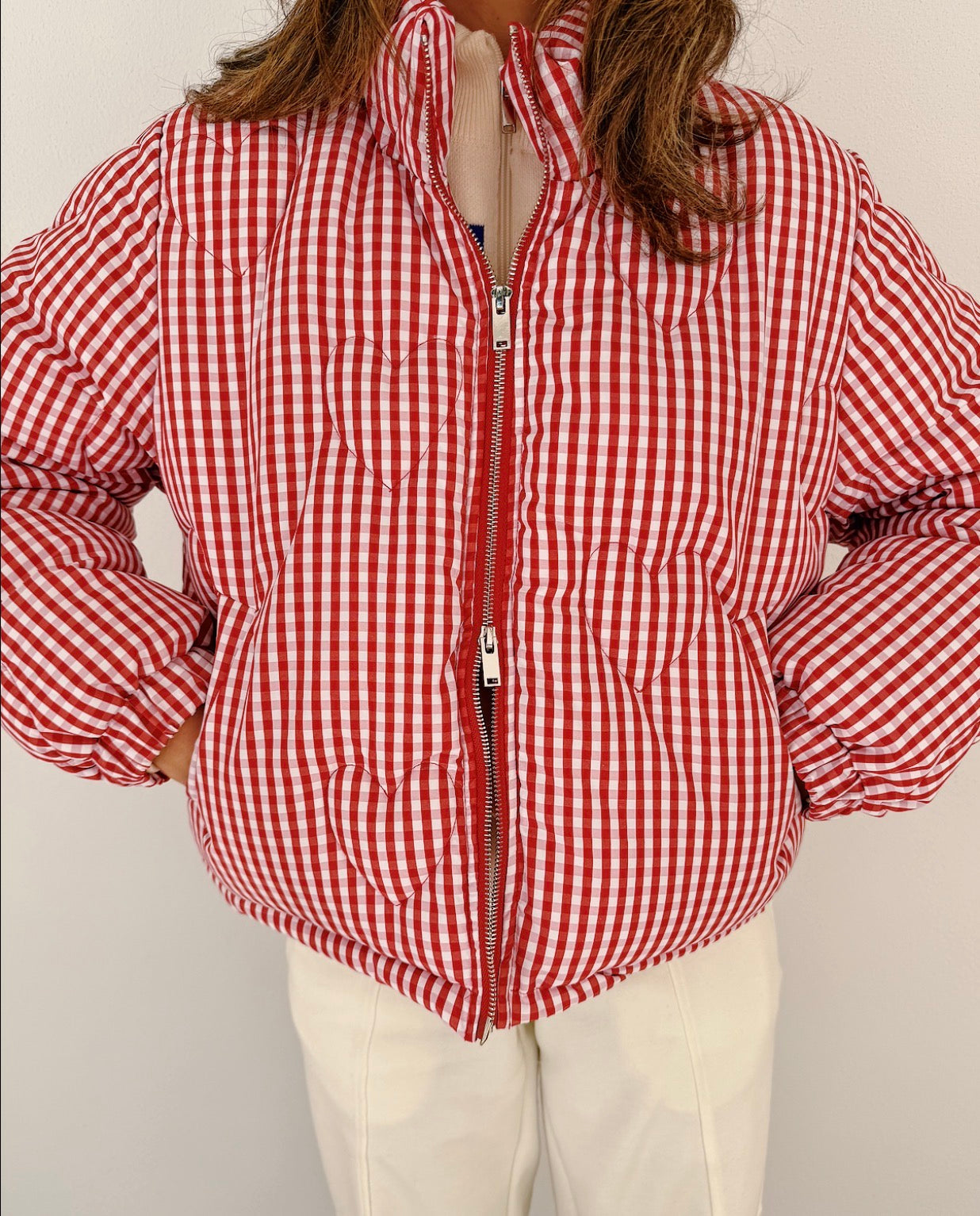 Gingham Heart Puffer