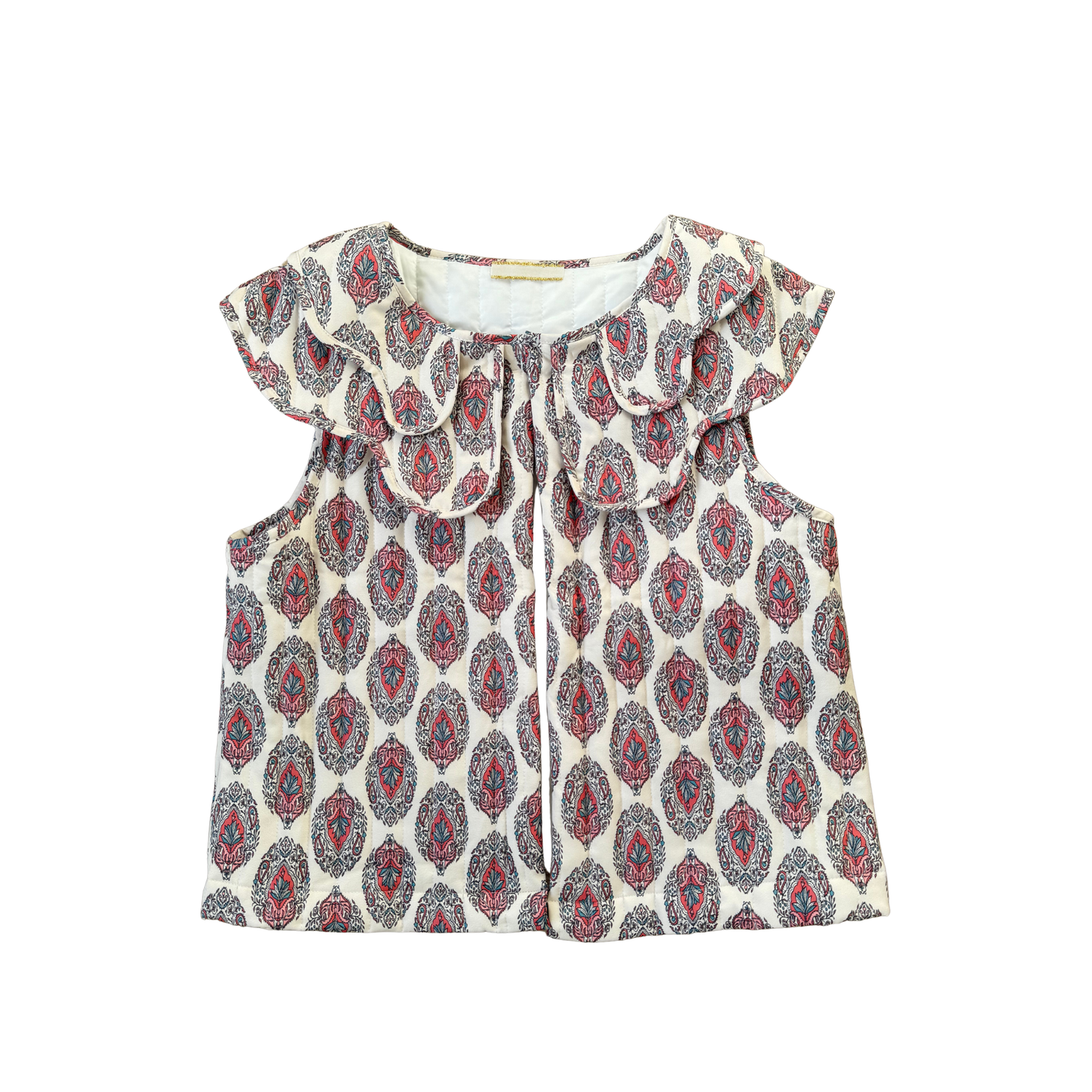 Sunday Scallop Vest - Cream Lotus