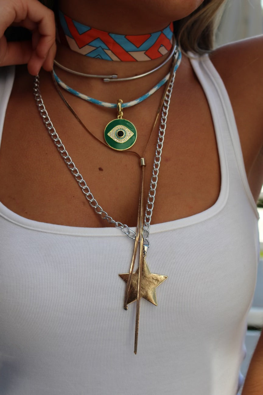 The Green Evil Eye Rope Necklace