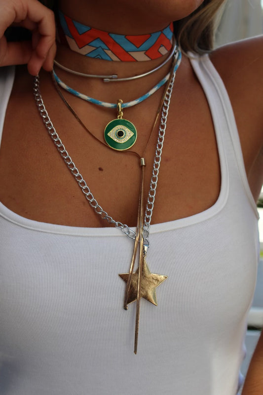 The Green Evil Eye Rope Necklace