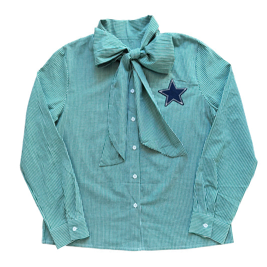 The Alessandra Green Blouse