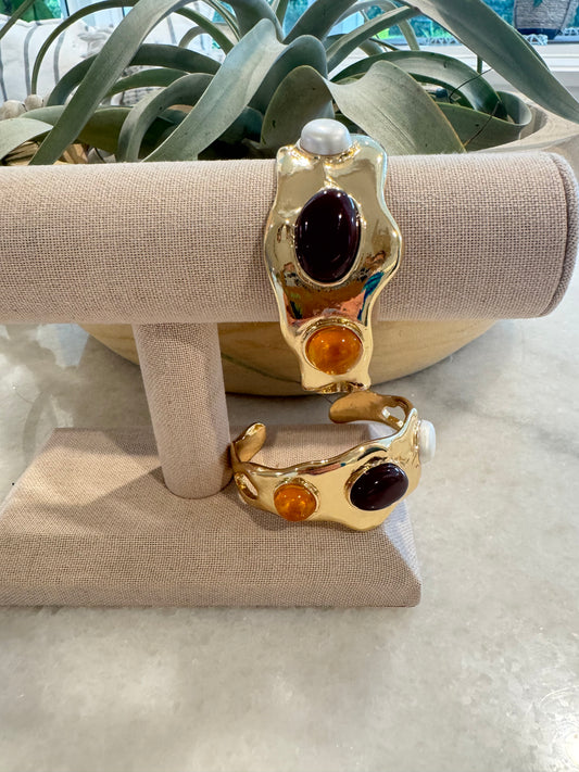 The Amber Stone Cuff