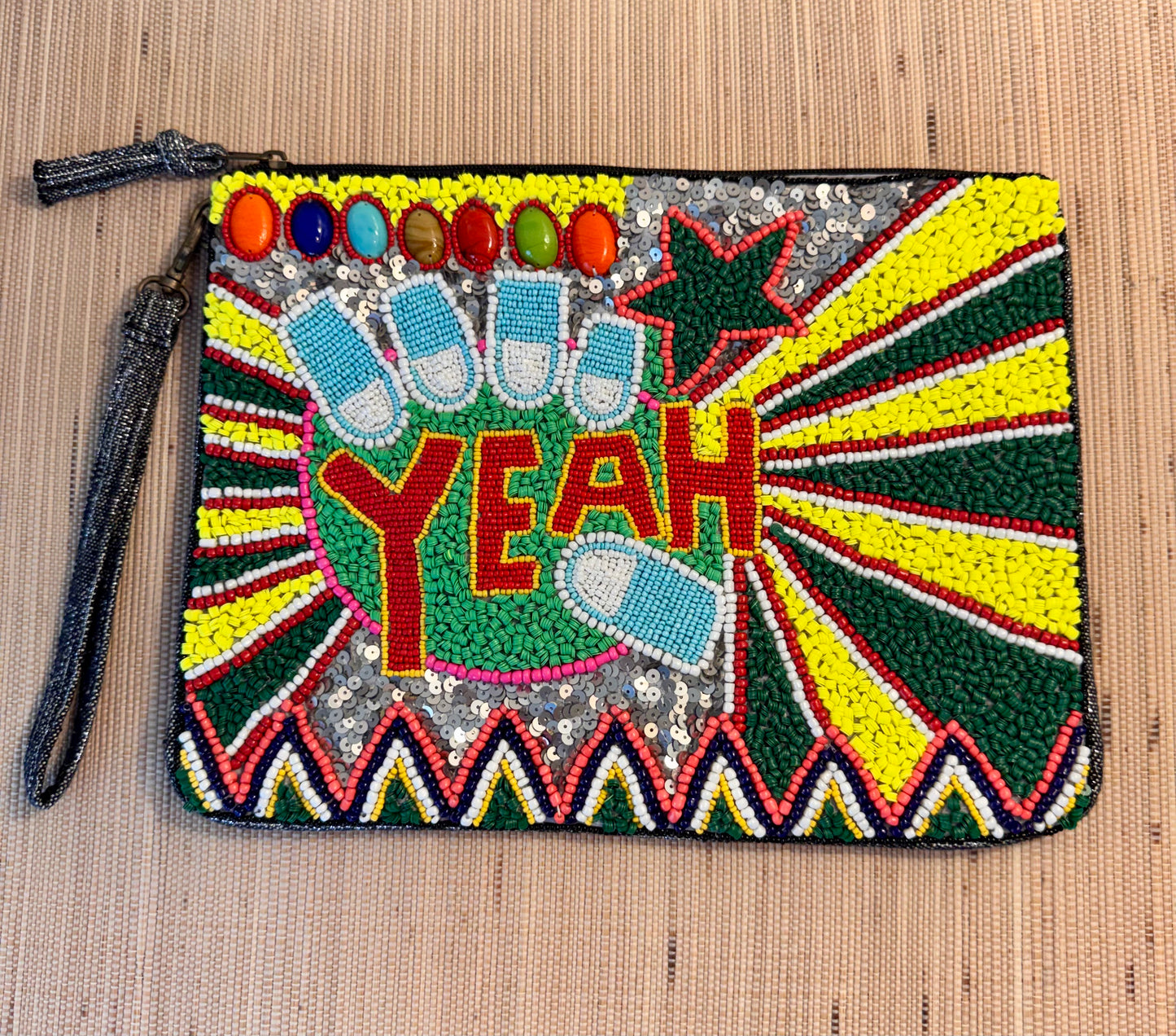 The Main Character Beaded Clutch