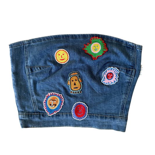 The Patchy Attitude Crop Top-Final Sale!