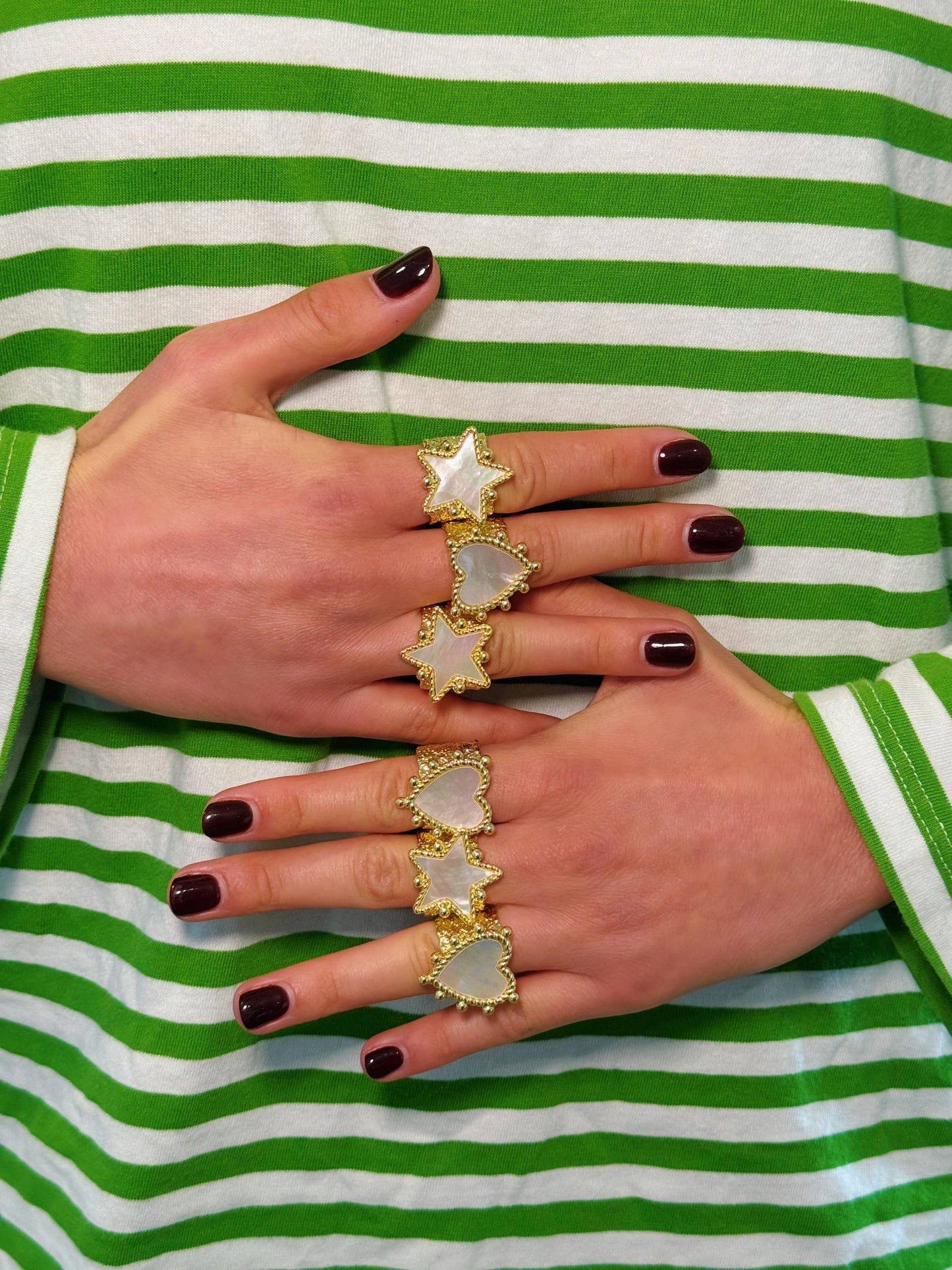 The Stardust Heart Rings