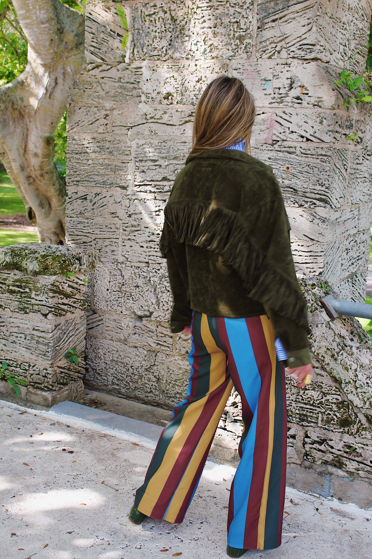 The Rich Moss Fringe-Suede Jacket
