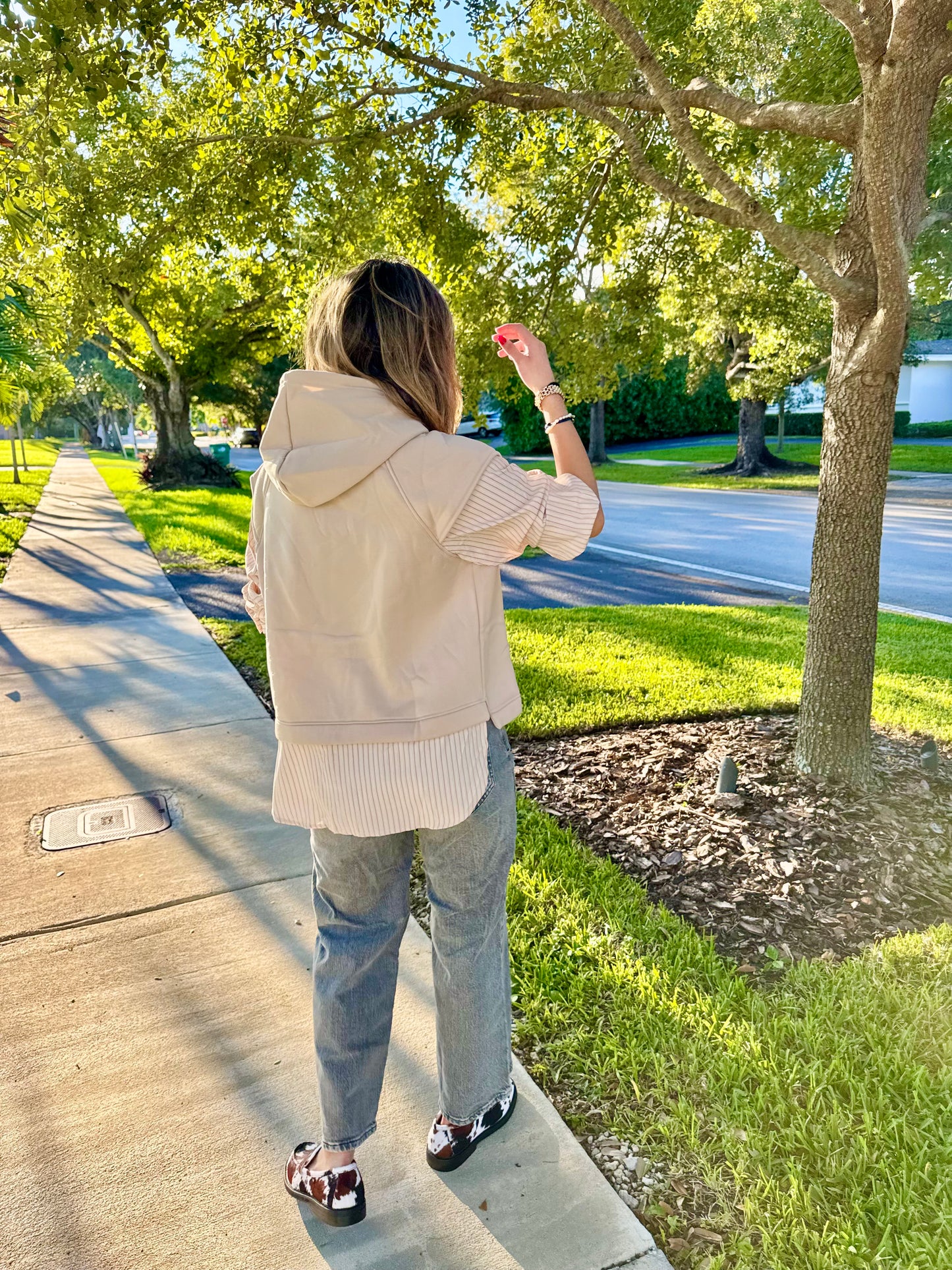 The Tan Hybrid Pullover