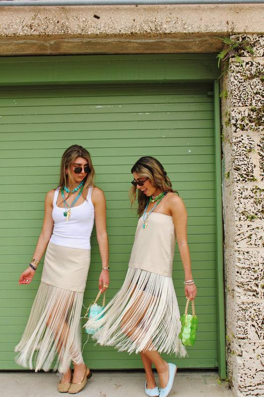 The Convertible Fringe Skirt