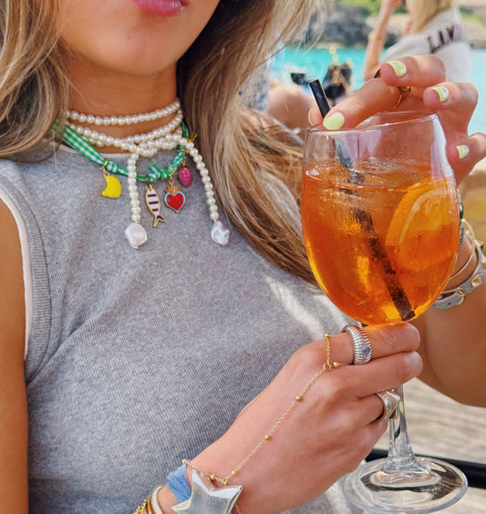 The Green Ribbon Fruit Basket Necklace