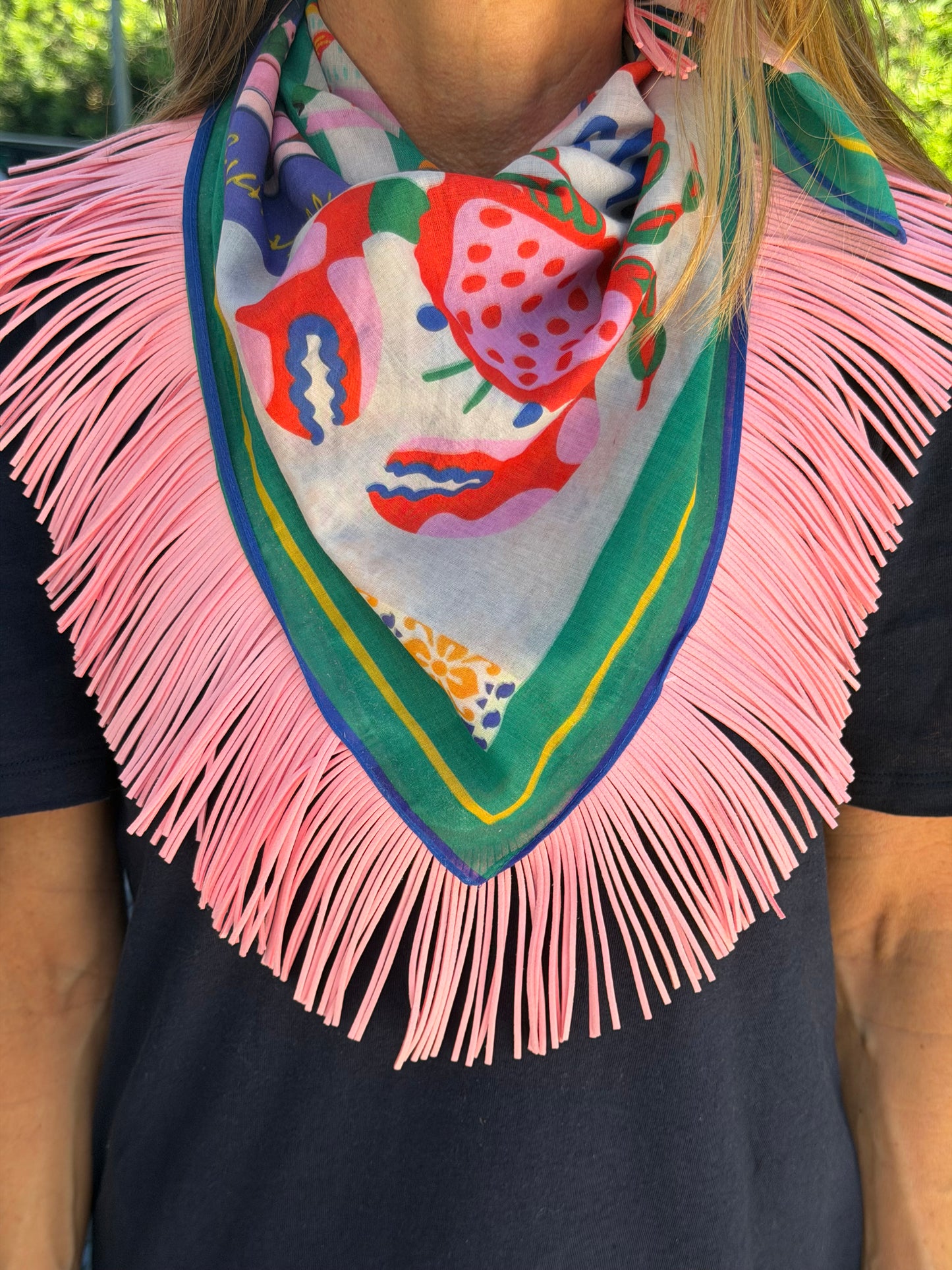 The Crabby Suede Fringe Scarf
