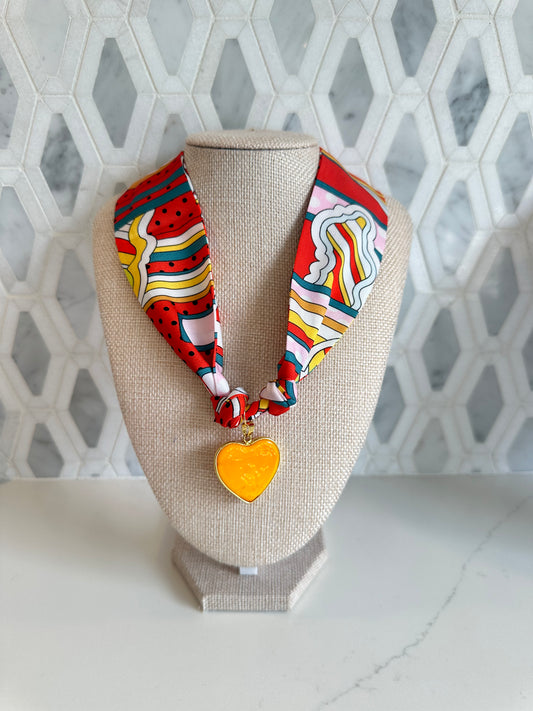 The Creamsicle Scarf Necklace
