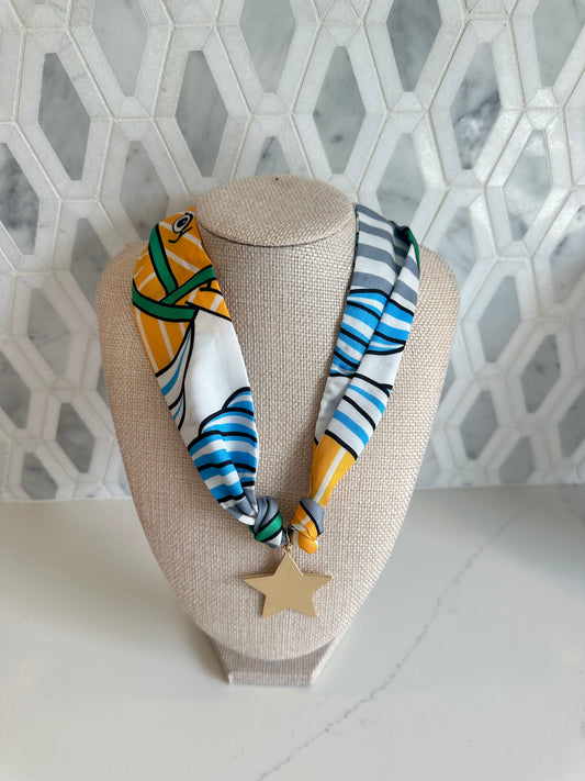 The Yellow Derby Scarf Necklace