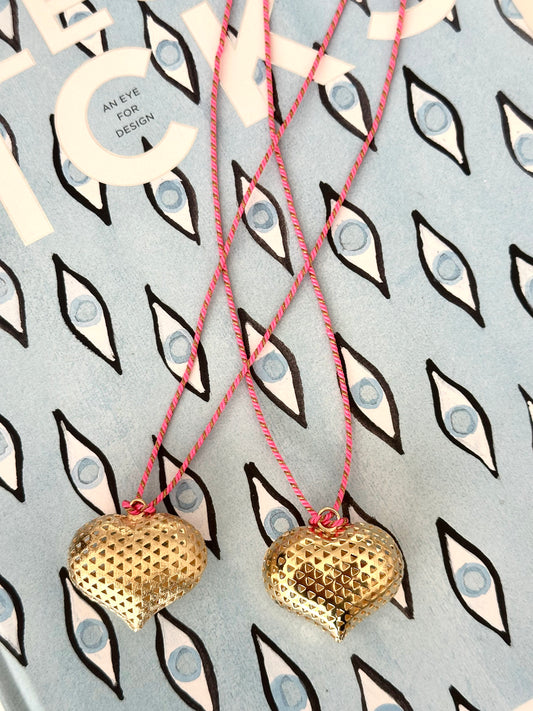 The Honeycomb Heart Necklace