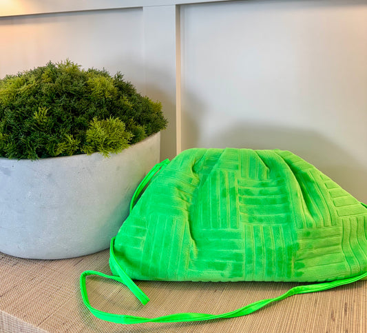 Velour Oversized Clutch Crossbody Bag