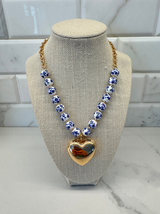 The Porcelain Timeless Heart Necklace