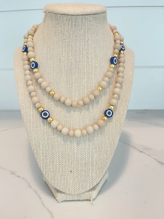 Double Stack Wooden Evil Eye
