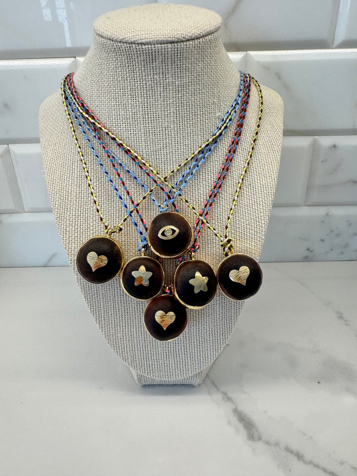 Petite Rope Adjustable Bean Necklace