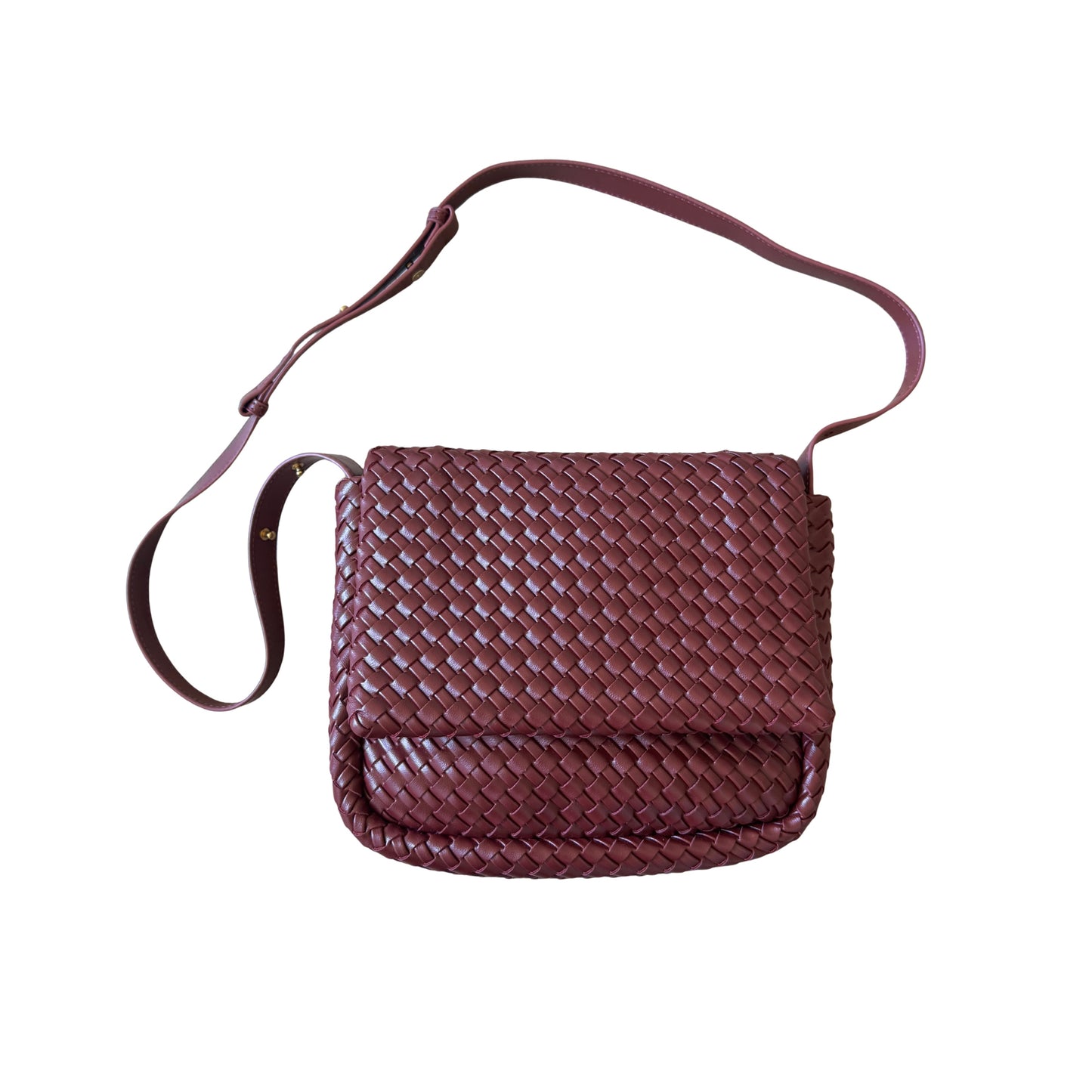 The Woven Burgundy Crossbody
