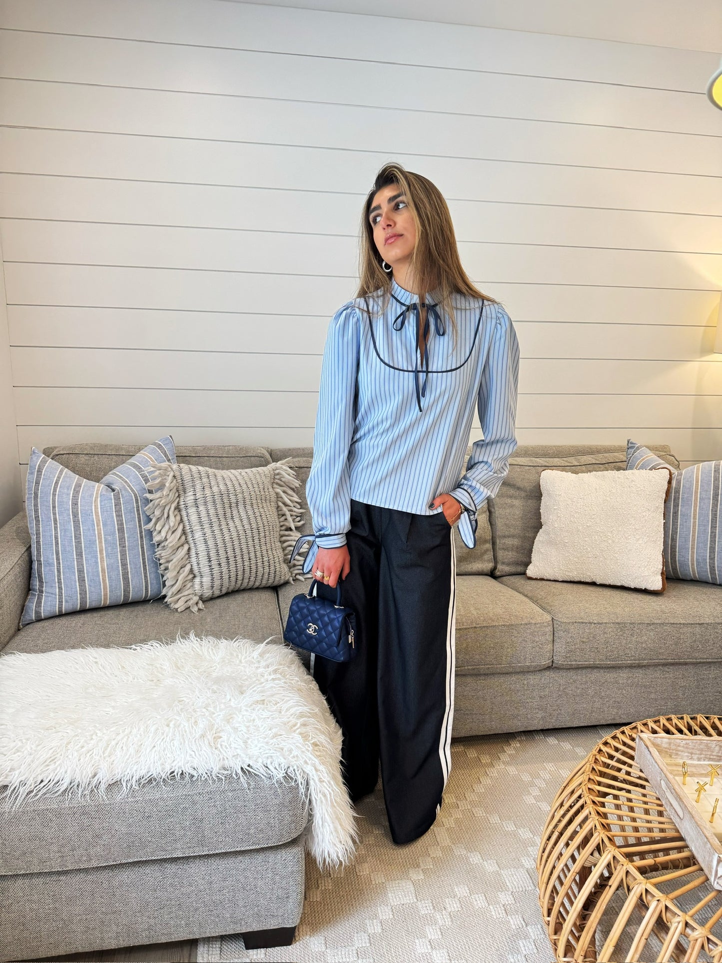 The Azure Whisper Blouse