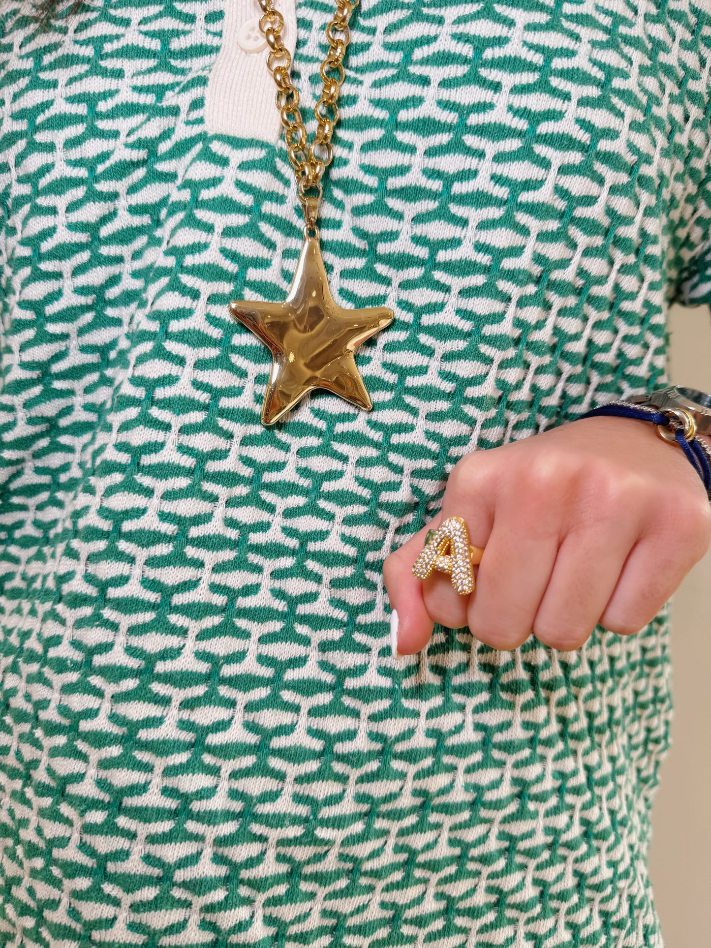 The Initial Sparkle "A" Ring