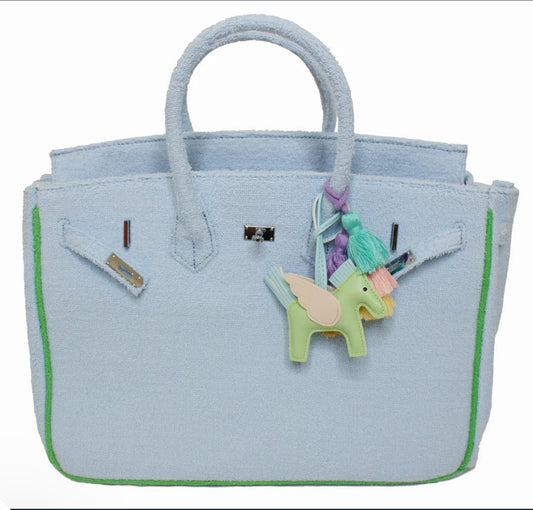 The Large Powder Blue Terry Tote