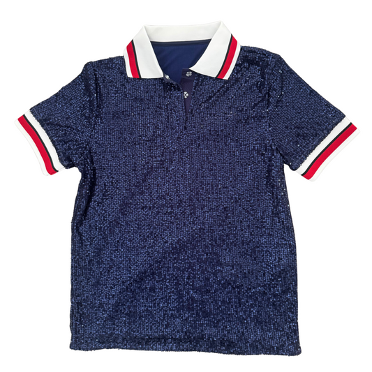 The Sequin Polo - Navy