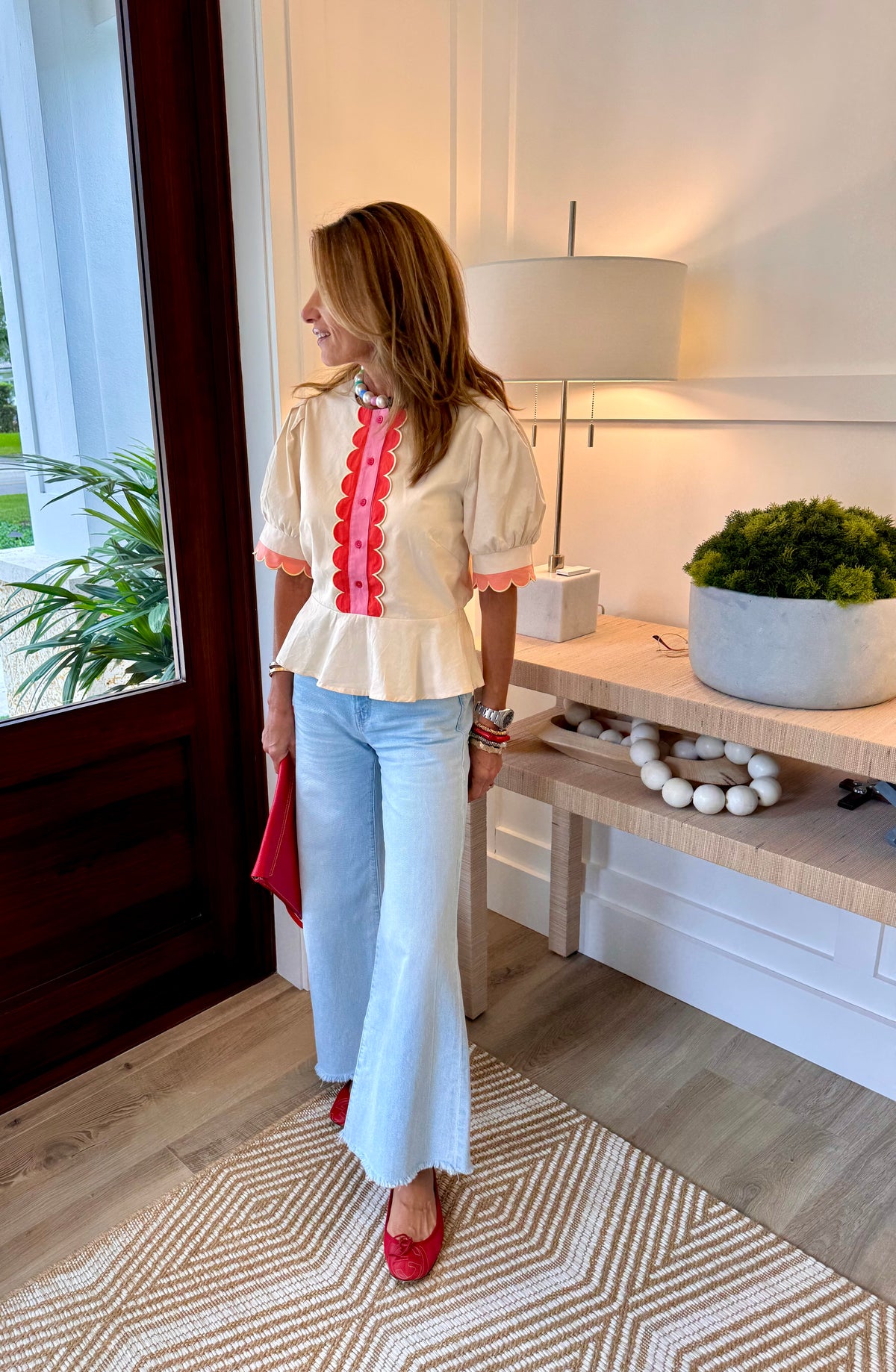 The Scalloped Peplum Blouse