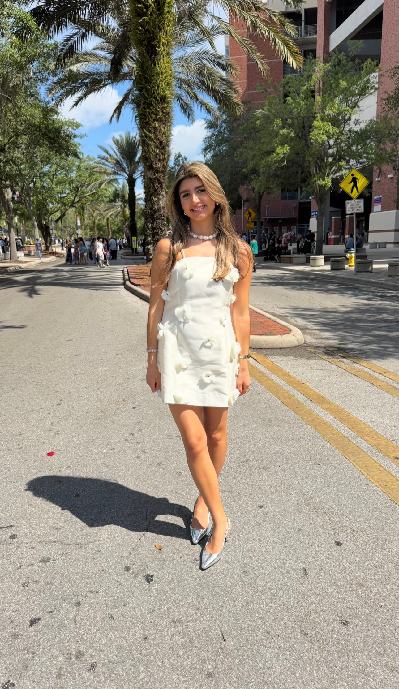 The Floral Applique Mini Dress