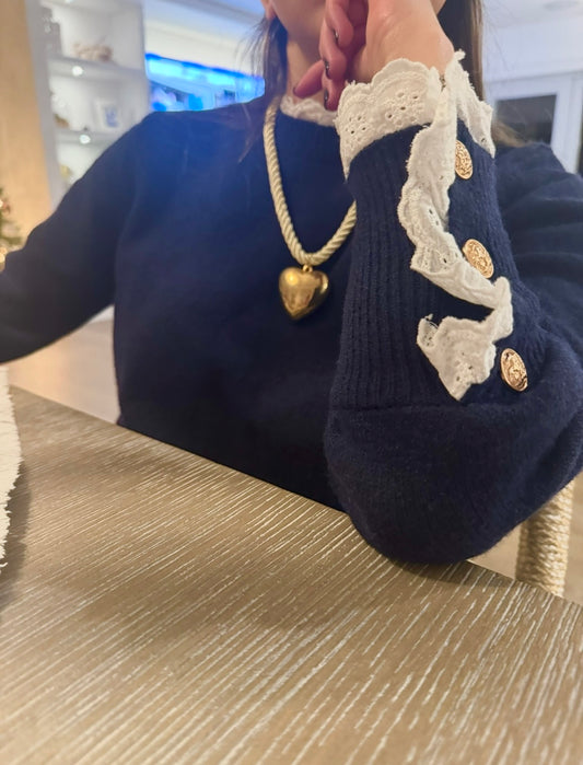 Gilded Heart Cord Necklace