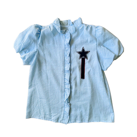 Seersucker Star Blouse