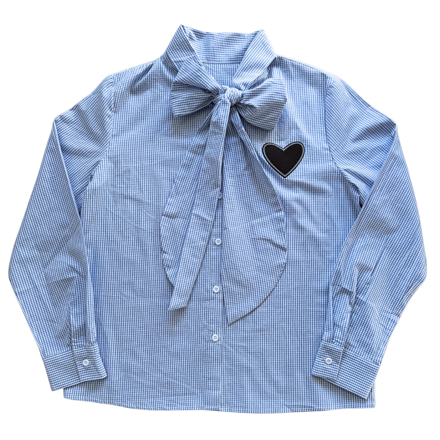 The Alessandra Blu-Bow-Blouse