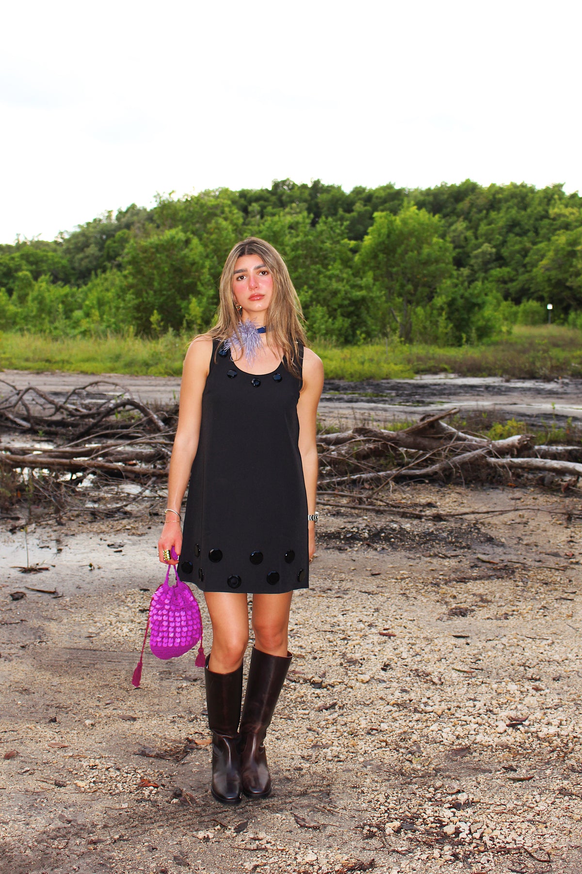 The Onyx Embellished Mini Dress
