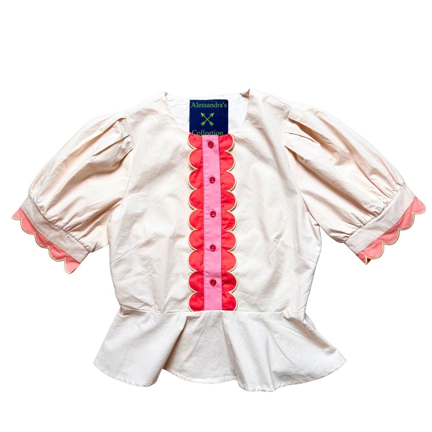 The Scalloped Peplum Blouse