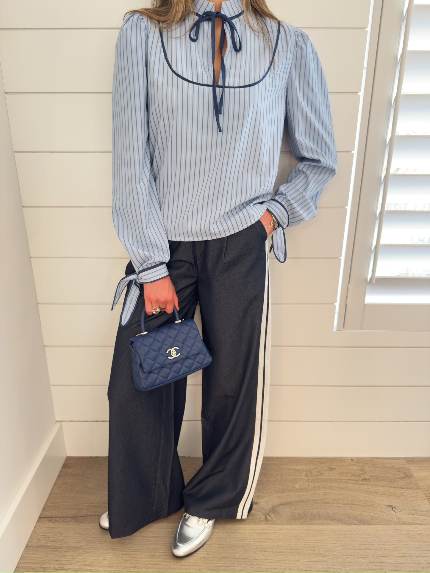 The Azure Whisper Blouse