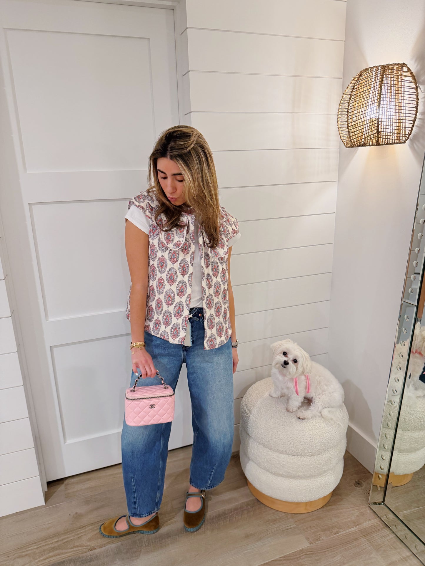 Sunday Scallop Vest - Cream Lotus