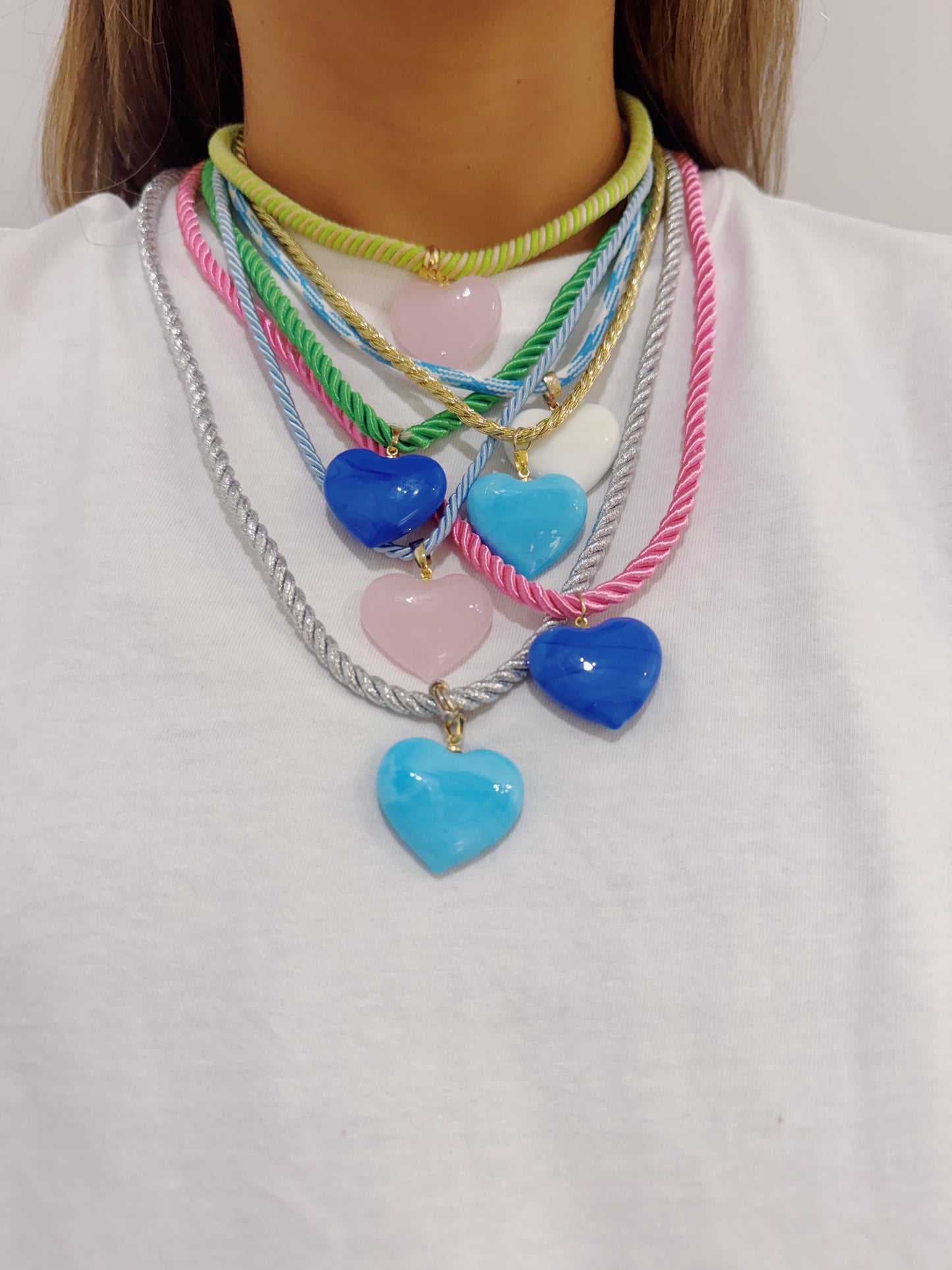 Candy Hearts Rope Necklace
