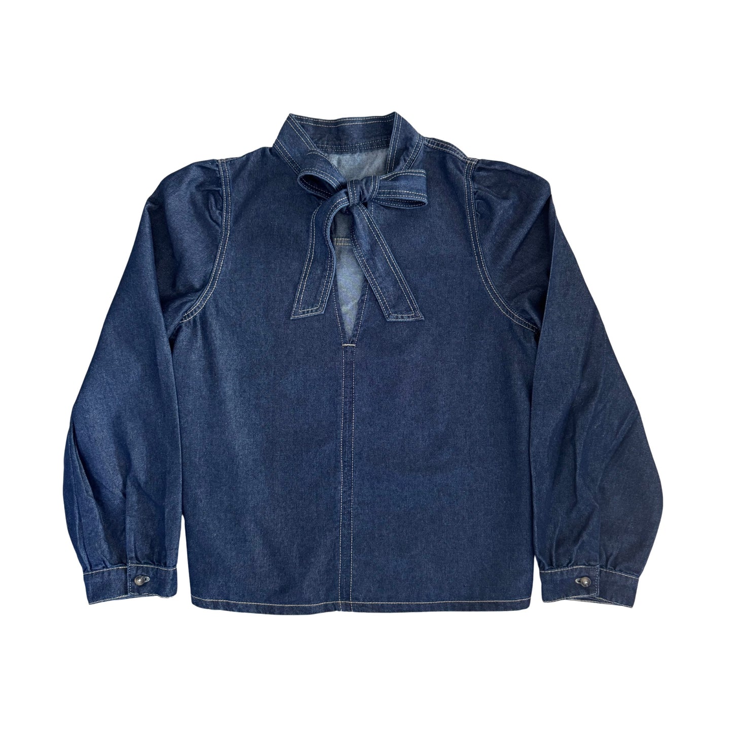 The Denim Saddle Top
