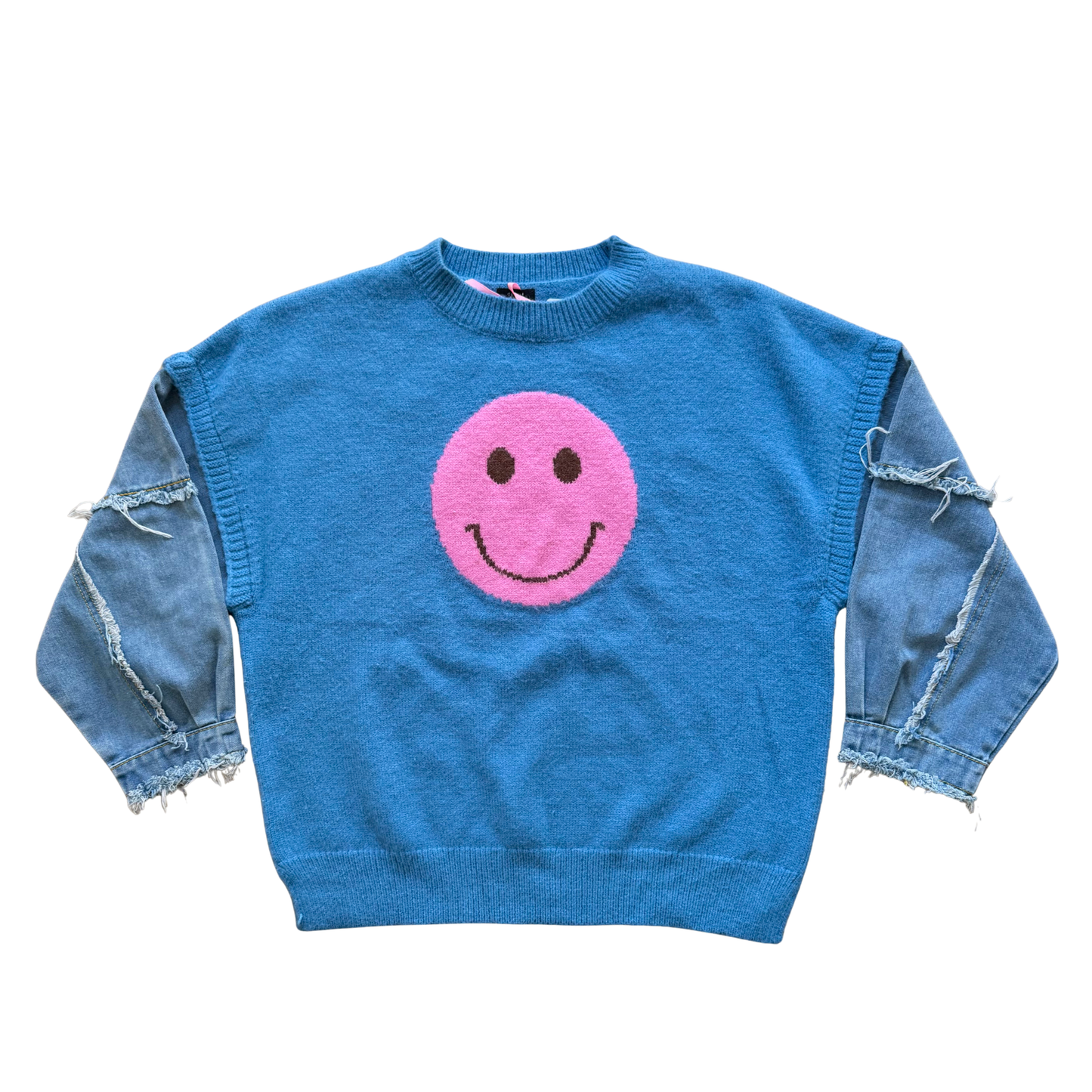 Denim Smile Cargo Sweater
