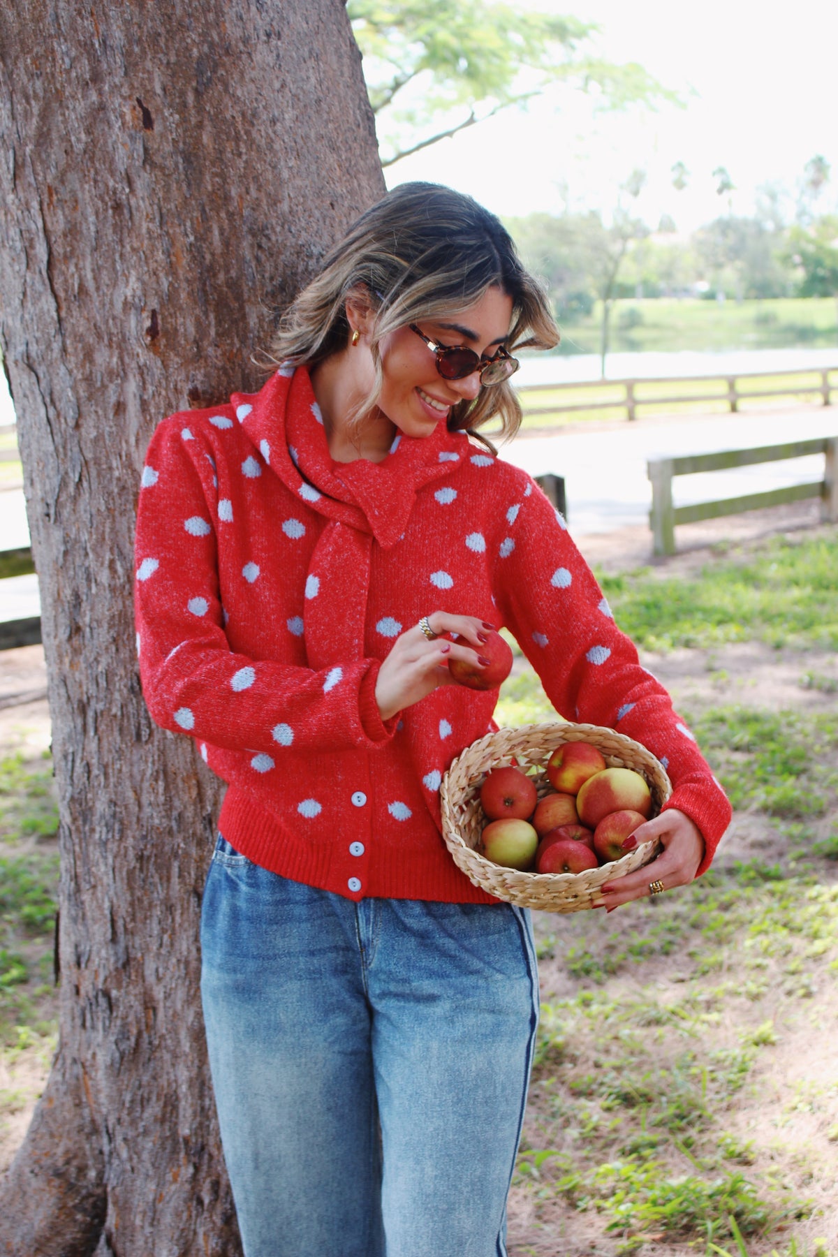 Polka Dot Picnic Cardigan