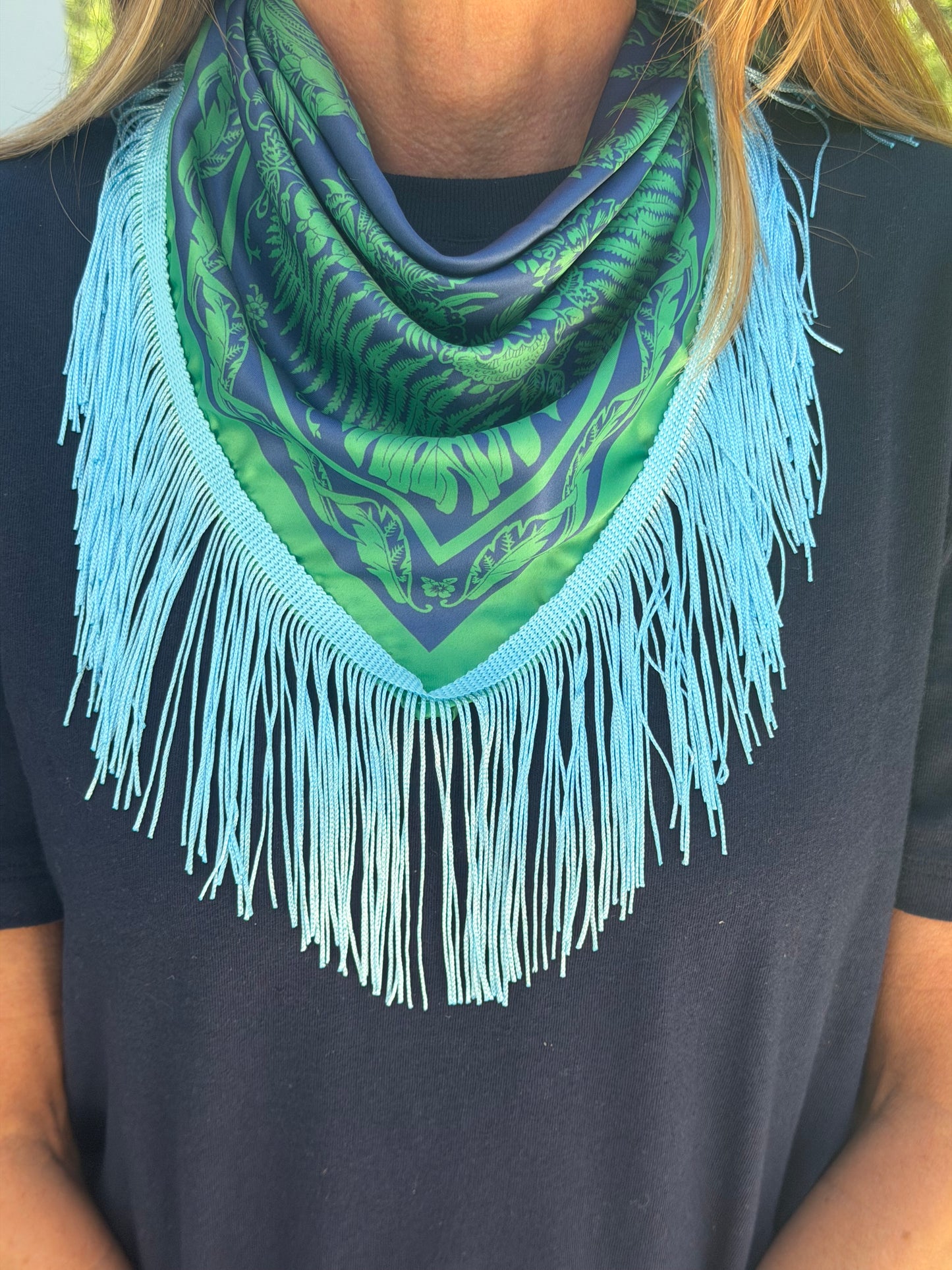 The Aquamarine Fringe Scarf