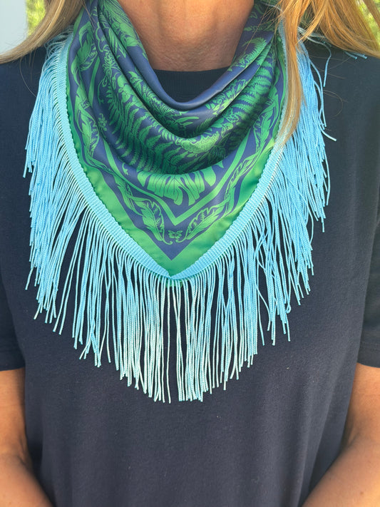 The Aquamarine Fringe Scarf
