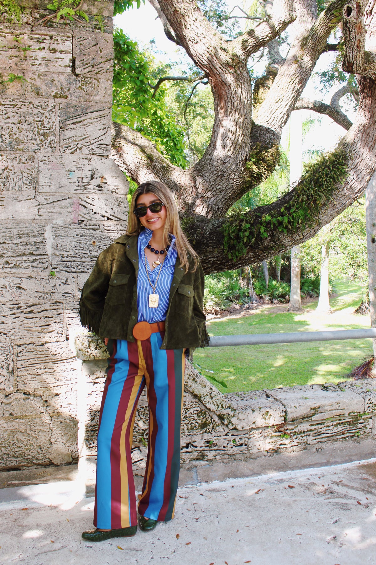 The Rich Moss Fringe-Suede Jacket