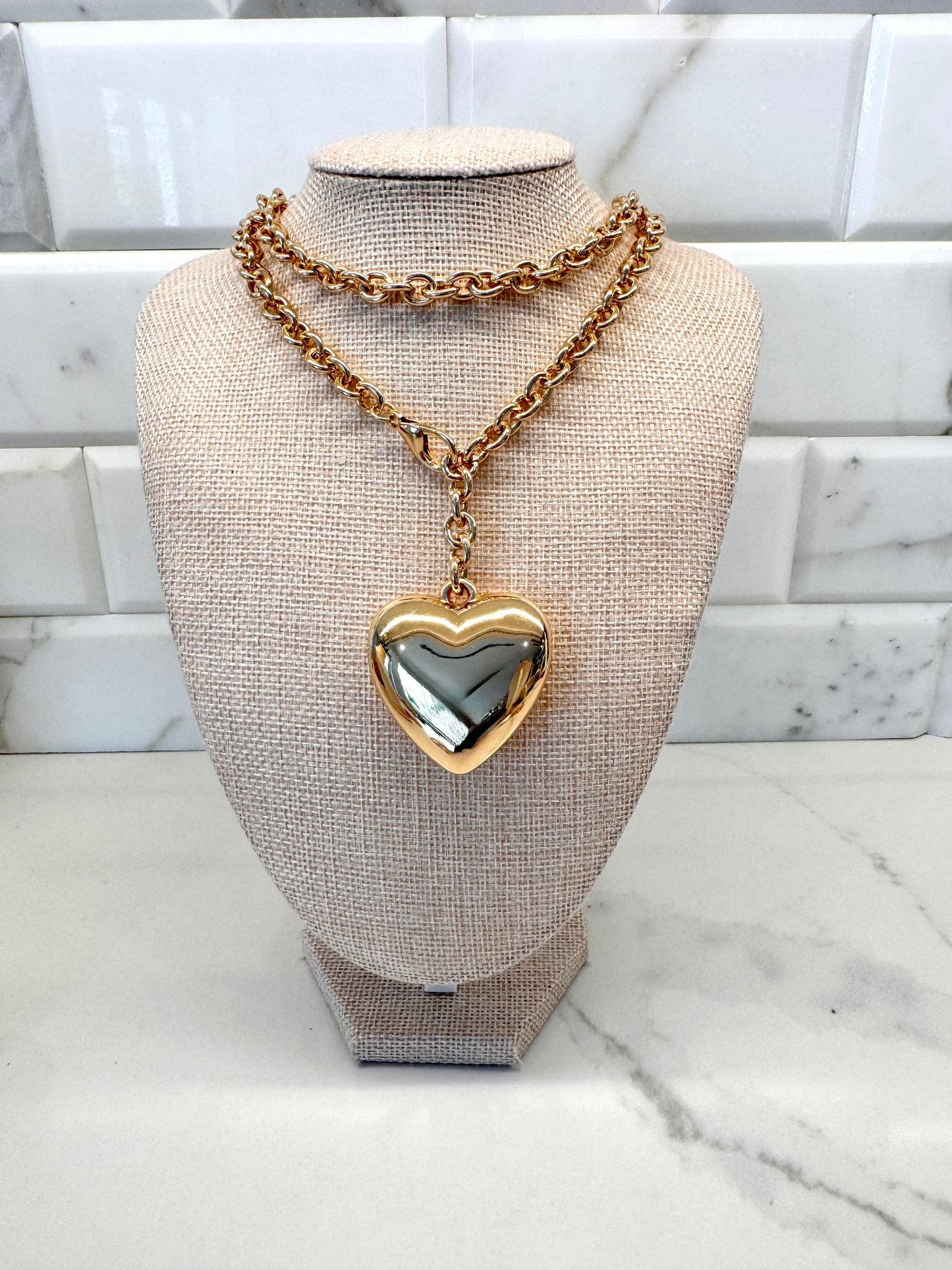 Big Puff Heart Necklace