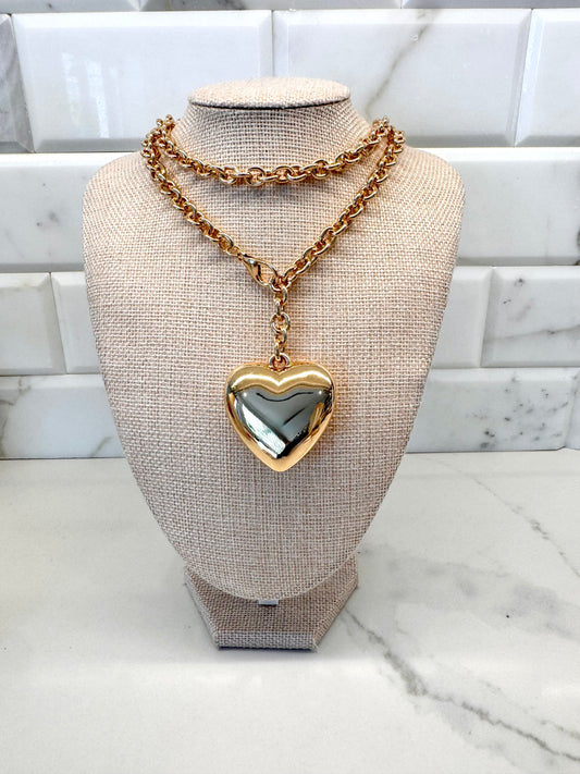 Big Puff Heart Necklace