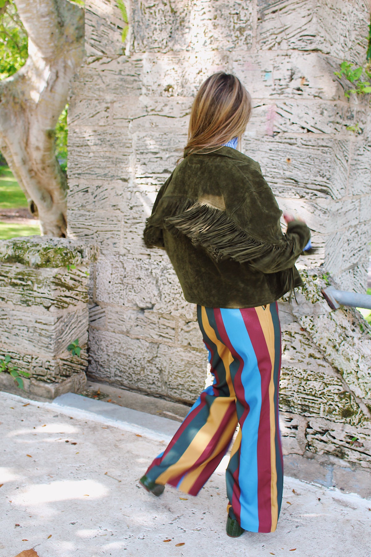 The Rich Moss Fringe-Suede Jacket